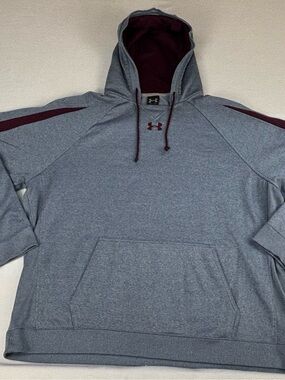 Under Armour Gray Hoodie with Maroon Accents